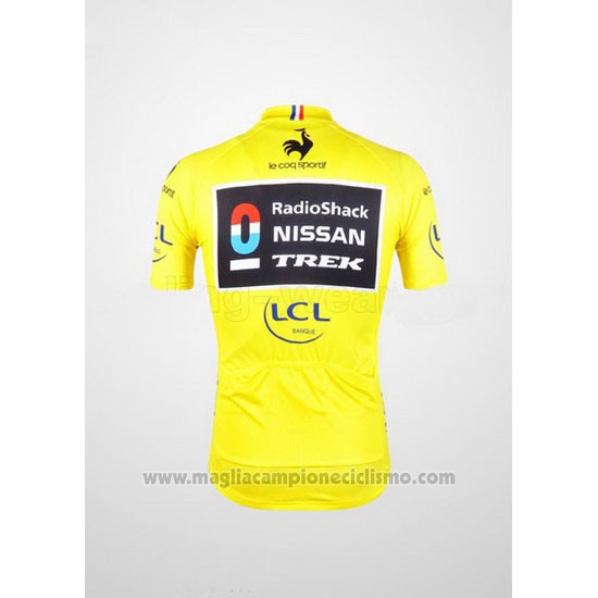 2012 Abbigliamento Ciclismo Radioshack Lider Giallo Manica Corta e Salopette